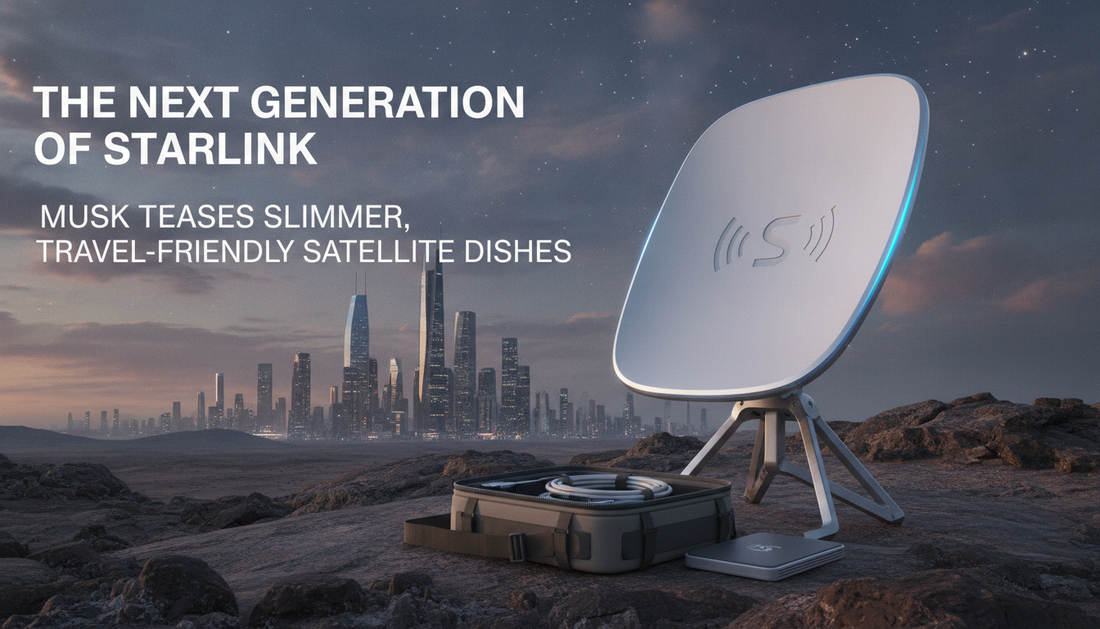 The Next Generation of Starlink: Musk Teases Slimmer, Travel-Friendly Satellite Dishes