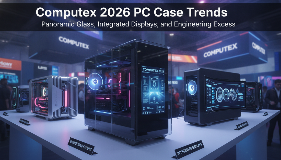 Computex 2026 PC Case Trends: Panoramic Glass, Integrated Displays, and Engineering Excess