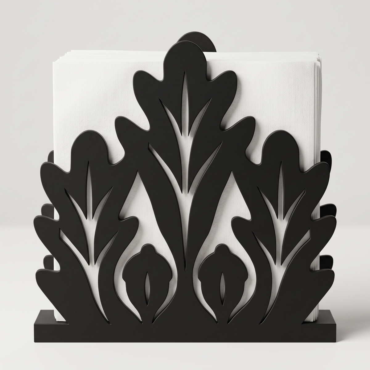 Oak Leaves and Acorns Napkin Holder with Botanical Autumn Design